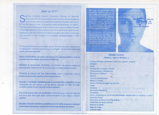 PREGUNTA POR NUESTROS CURSOS DE 
EFT(Liberación Emocional) Cursos permanentes